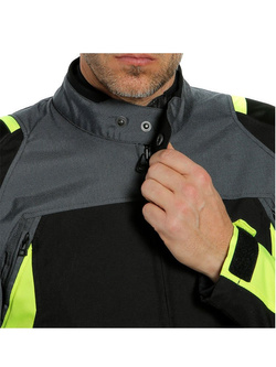 Motocyklowa kurtka tekstylna Dainese Speed Master D-Dry czarno-szaro-fluo żółta
