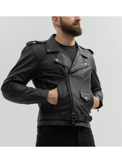 Kurtka motocyklowa skórzana Broger Rocker czarna