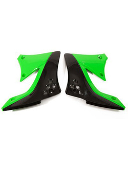Osłony chłodnicy UFO do Kawasaki KXF 450 (09-11) zielono-czarne