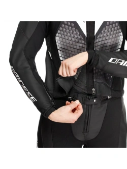 Kombinezon motocyklowy dwuczęściowy damski Dainese Fulminea biało-czarny
