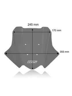 Szyba motocyklowa WRS Sport Aprilia Tuono 457 (25-) mocno przyciemniana
