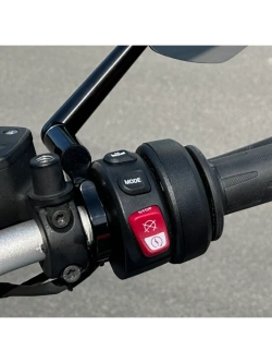 Lusterko motocyklowe uniwersalne Motogadget Mo.view Club Pivot aluminiowe, czarne [długość ramienia: 110 mm] [kompatybilne z kierownicami: 1 cal]