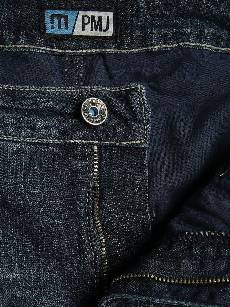 Jeansy motocyklowe damskie PMJ New Florida niebieskie