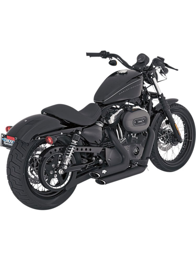 Pełny układ wydechowy Vance & Hines Shorthots czarny do Harley Davidson XL (04-13)