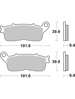 Klocki hamulcowe Brembo SP Honda VFR 1200 XD Crosstourer (12-23) [na tył, kpl. na 1 tarczę]