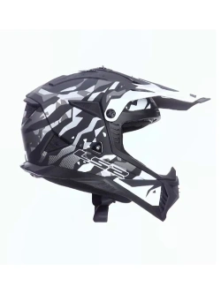 Kask enduro LS2 MX708 Fast II Grotesk czarno-szary