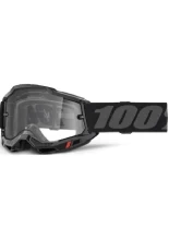 Gogle motocyklowe 100% Accuri 2 z przezroczystą szybką, czarno-szare