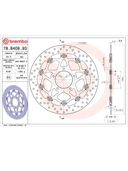 Tarcza Hamulcowa Brembo Serie Oro Floating Prime Line MV Agusta (wybrane modele) [śr. 320 mm]