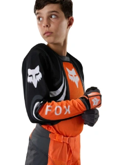 Bluza enduro dziecięca Fox 180 Draft czarno-pomarańczowa
