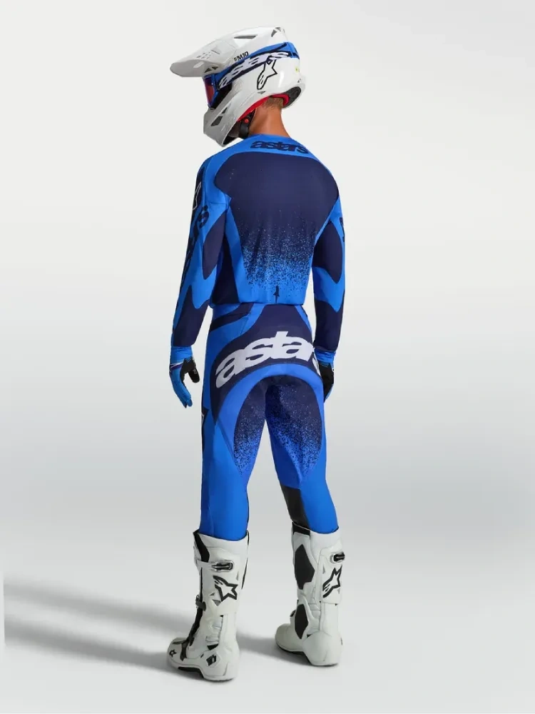 Bluza cross Alpinestars MX Techstar Swan niebieska