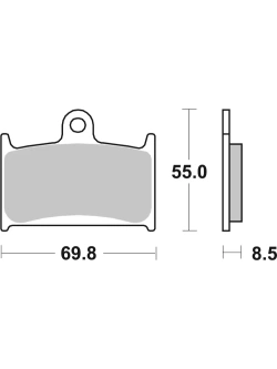 Klocki hamulcowe Brembo SA Suzuki/ Triumph (wybrane modele) [na przód, kpl. na 1 tarczę]