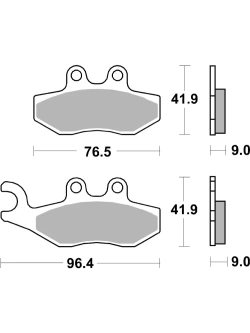 Klocki hamulcowe Brembo XS Aprilia/ Piaggio (wybrane modele) [kpl. na 1 tarczę]