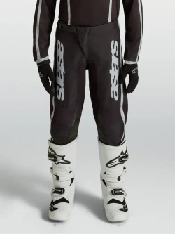 Spodnie cross dziecięce Alpinestars MX Fluid Apex V2 czarno-srebrne