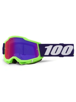 Gogle motocyklowe 100% Accuri 2 z szybką lustrzaną granatowo-zielone