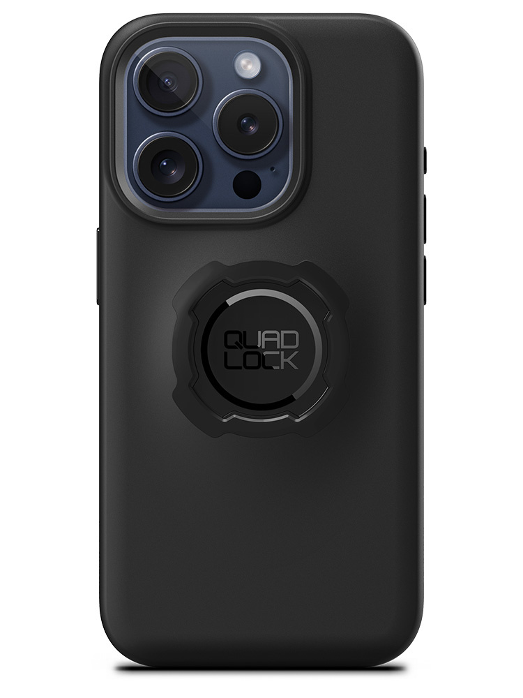 Zestaw: etui na telefon iPhone 15 Pro + uchwyt Quad Lock montowany za pomocą paska z szybkozłączką