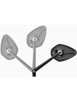 Lusterko motocyklowe uniwersalne Motogadget Mo.view Sport Flip aluminiowe, czarne [długość ramienia: 150 mm]