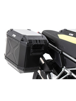 Zestaw: kufry boczne + stelaże Hepco&Becker Xplorer Cutout do Aprilia Tuareg 660 (22-24) czarne