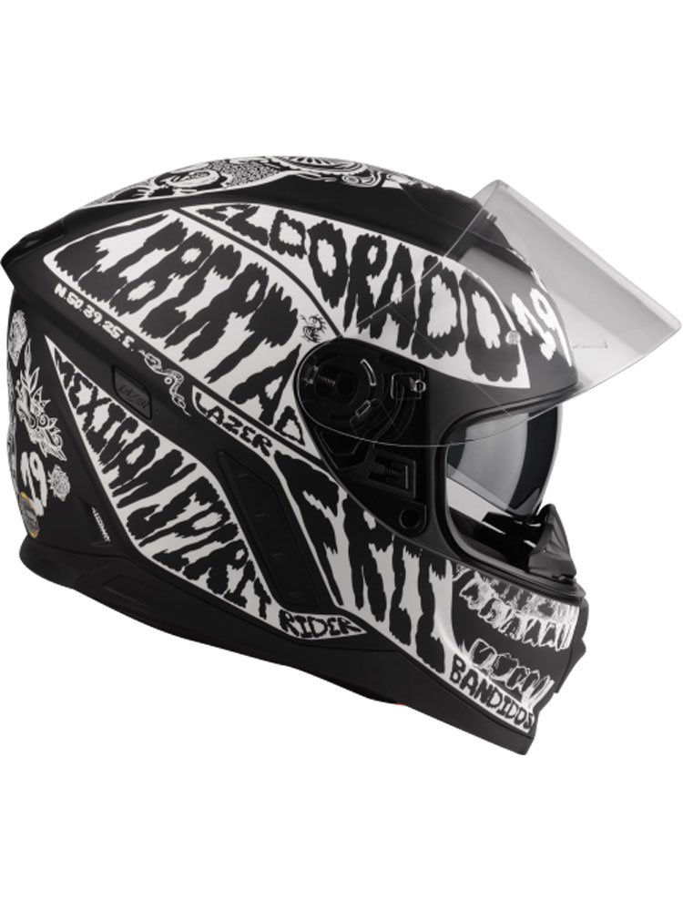 Kask integralny LAZER Rafale Evo Mexicana czarny-fluo