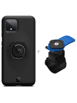 Zestaw: etui na telefon Google Pixel 4 + uchwyt Quad Lock montowany za pomocą paska z szybkozłączką