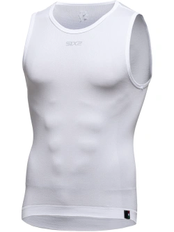 Koszulka termoaktywna bez rękawów SIXS Breezy Touch biała unisex