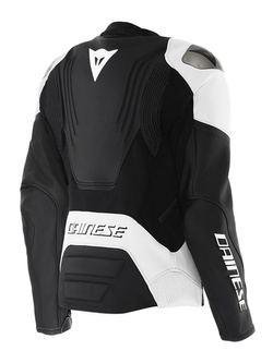 Kurtka motocyklowa damska skórzana Dainese Racing 5 czarno-biała