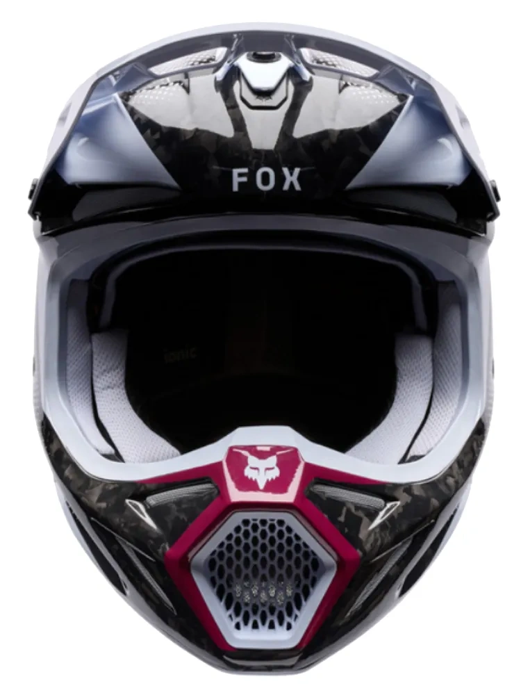 Kask enduro Fox V3 RS Tactile czarno-biały