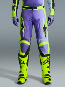 Spodnie cross Alpinestars MX Racer Portl czarno-niebieskie-fluo