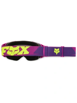 Gogle motocyklowe Fox Vue Core z żółtą szybką, fioletowe