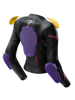 Kurtka motocyklowa damska skórzana Rebelhorn Diva ST czarno-czerwono-biała