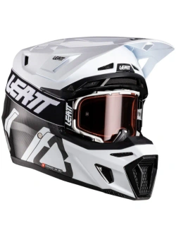 Kask enduro Leatt Moto 9.5 Carbon biało-czarny