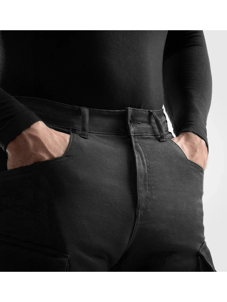 Jeansy motocyklowe Rebelhorn Faster czarne