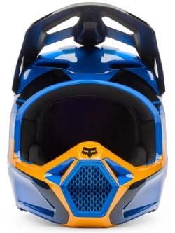 Kask enduro Fox V1 Collect niebiesko-pomarańczowy