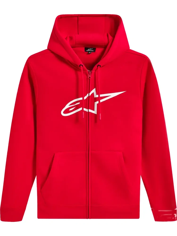 Bluza z kapturem Alpinestars Ageless V3 zapinana na zamek, czerwona