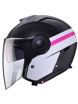 Kask otwarty Caberg Soho Zephyr czarno-biało-fioletowy