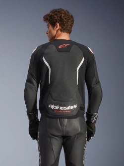 Kurtka motocyklowa skórzana Alpinestars GP Force Airflow v2 czarno-biała