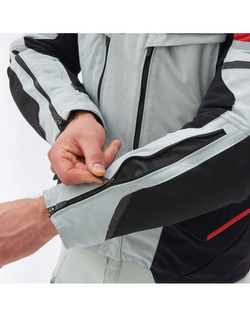 Kurtka motocyklowa tekstylna Rebelhorn Range szaro-czarno-czerwona