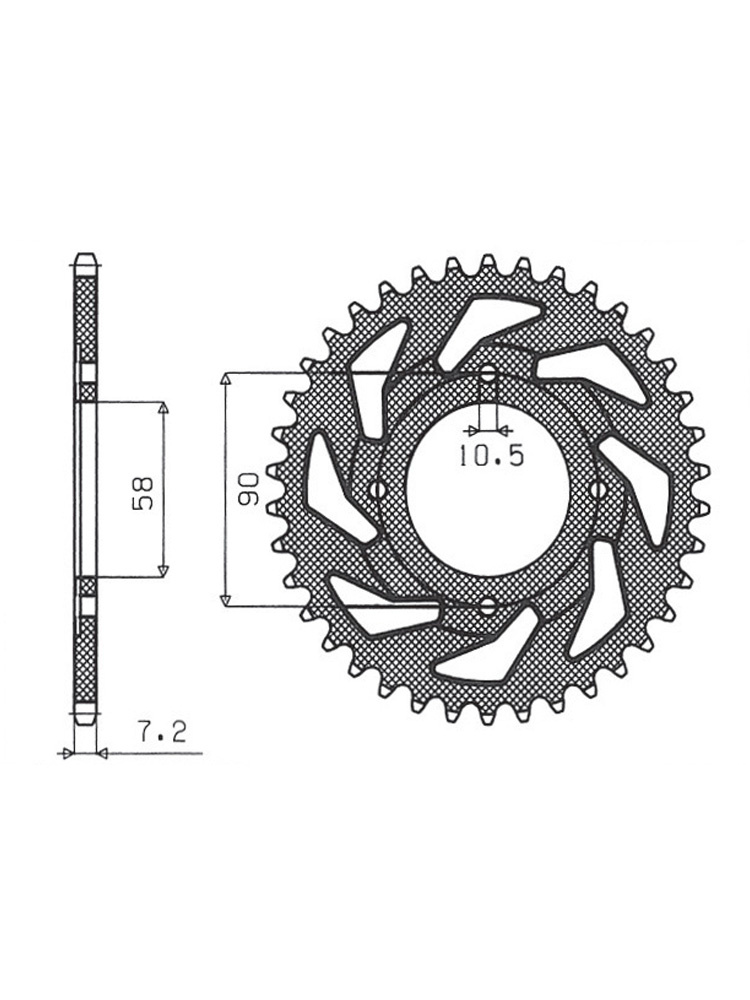 Zębatka tylna SUNSTAR 269 42 Honda, Daelim (wybrane modele)