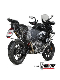 Tłumik motocyklowy Slip-On (Dakar) MIVV do Triumph Tiger 1200 GT / Rally (21-) srebrny