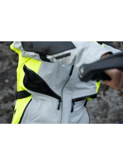 Kurtka motocyklowa tekstylna damska Klim Altitude szaro-fluo żółta