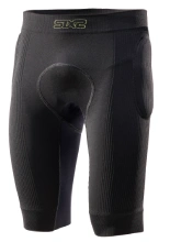 Legginsy krótkie z wkładką amortyzującą i ochraniaczami SIXS Pro-Tech czarne