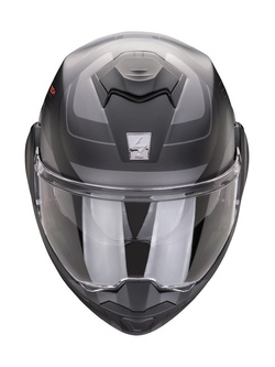 Kask szczękowy Scorpion Exo-Tech Evo Pro Commuta czarno-srebrny matowy