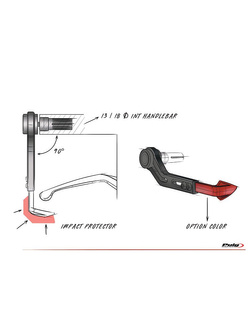 Osłona dźwigni hamulca PUIG czerwona
