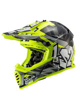 Kask enduro dziecięcy LS2 MX437J Fast Evo II Mini Crusher czarno-zółty