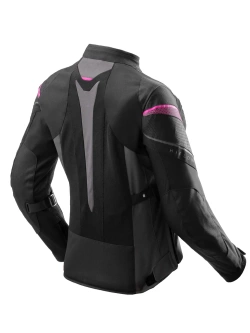 Kurtka motocyklowa damska tekstylna Rebelhorn Hiflow V czarno-szaro-różowa