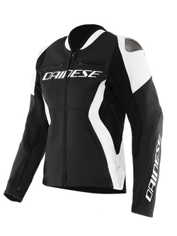 Kurtka motocyklowa damska skórzana Dainese Racing 5 czarno-biała