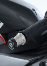 Koncówki kierownicy motocyklowej R&G Racing Suzuki (wybrane modele) srebrno-czarne