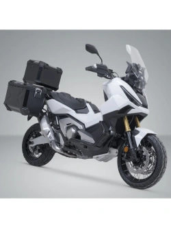 Zestaw: kufry boczne + kufer centralny TRAX ADV + stelaże SW-Motech Honda X-ADV 750 RH21 (24-) czarne