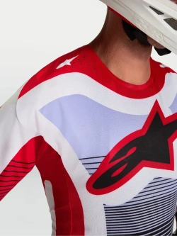 Bluza cross Alpinestars MX Techstar Maven biało-czerwono-fioletowa
