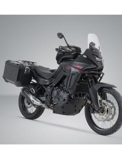 Zestaw: kufry boczne TRAX ADV + stelaże PRO SW-MOTECH 45/45L do motocykla Honda XL750 Transalp (22-) [pojemność 2 x 45 L] czarne