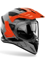 Kask adventure Airoh Bandit Tune czarno-szaro-pomarąńczowy połysk